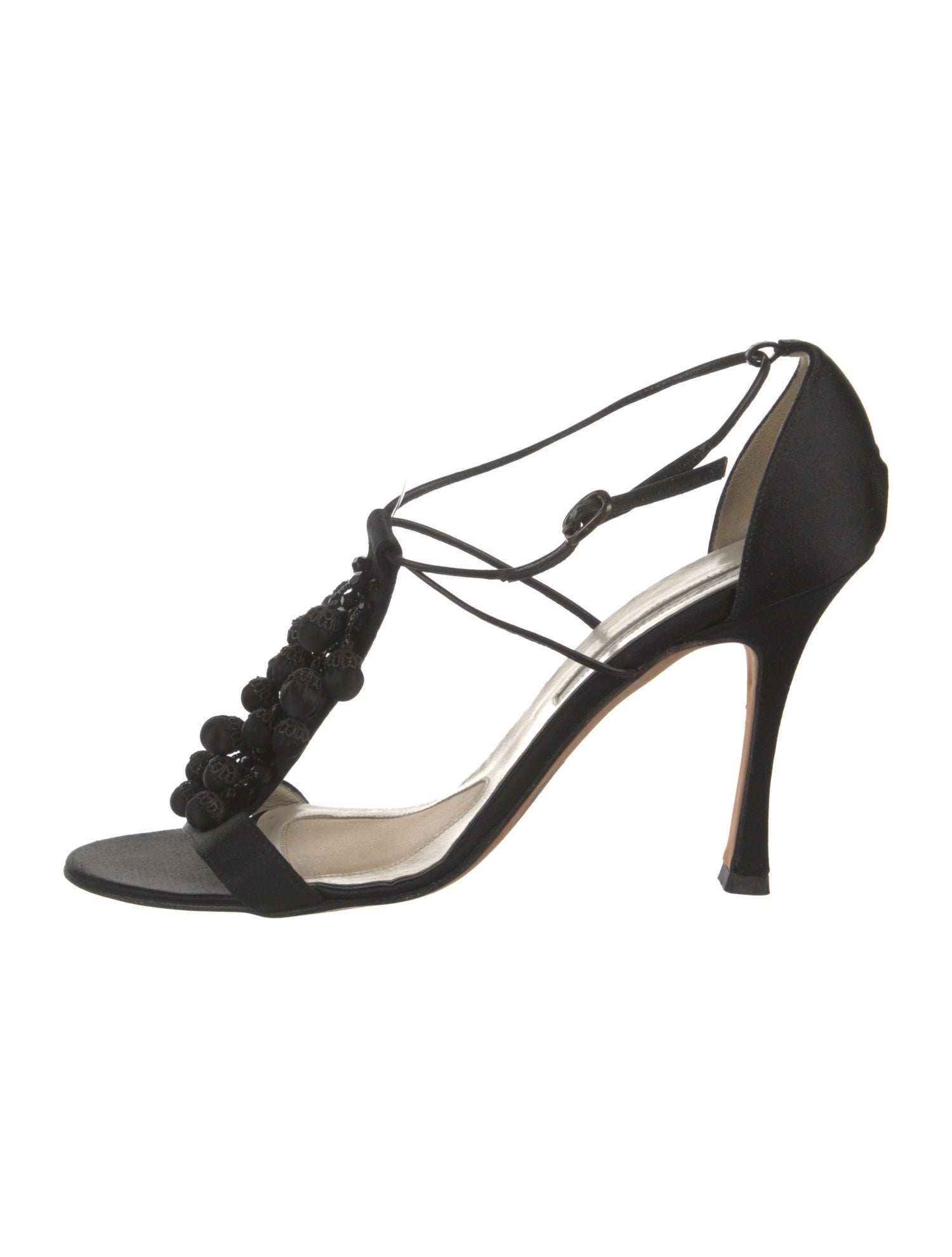 Brian Atwood Leather T-Strap Sandals