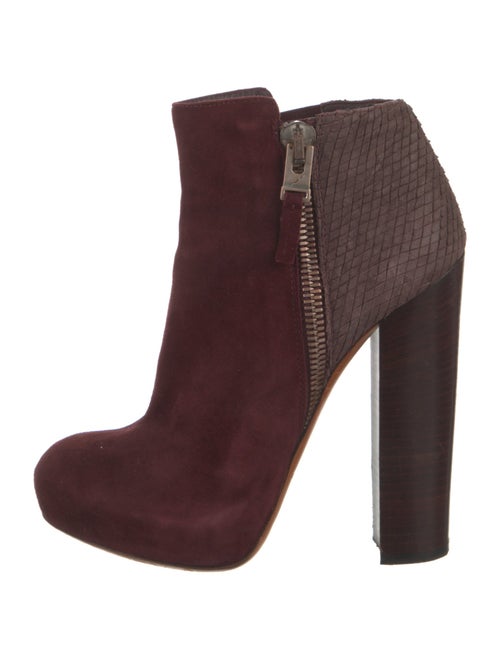 Brian Atwood Suede Colorblock Pattern Boots