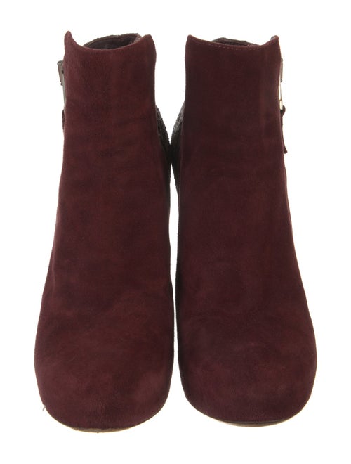 Brian Atwood Suede Colorblock Pattern Boots
