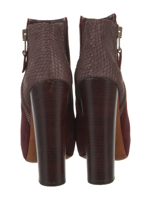 Brian Atwood Suede Colorblock Pattern Boots