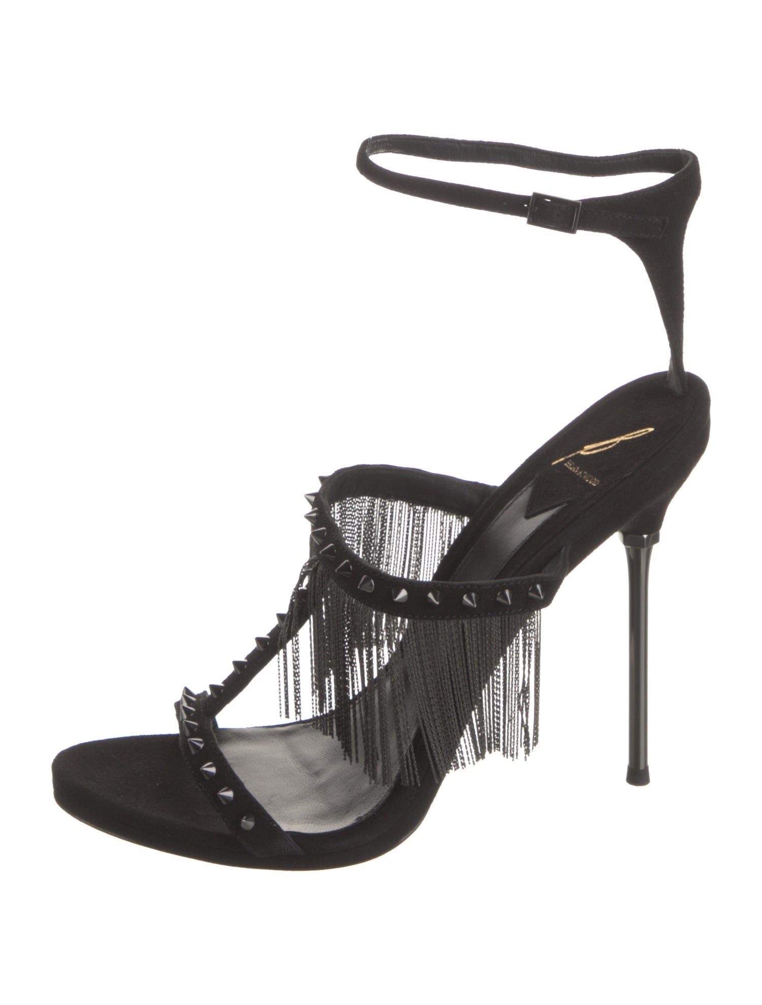 Brian Atwood Suede Studded Accents Gladiator Sandals