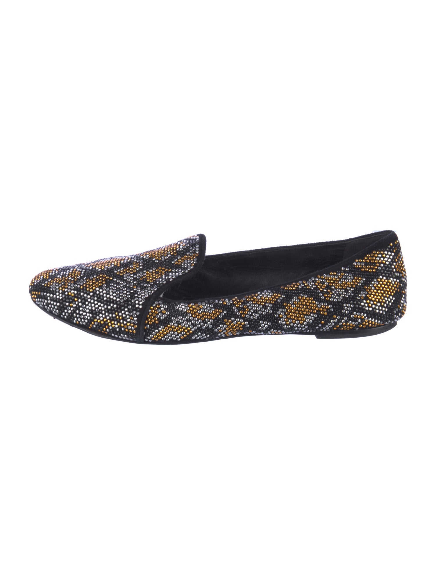 Brian Atwood Suede Printed Flats