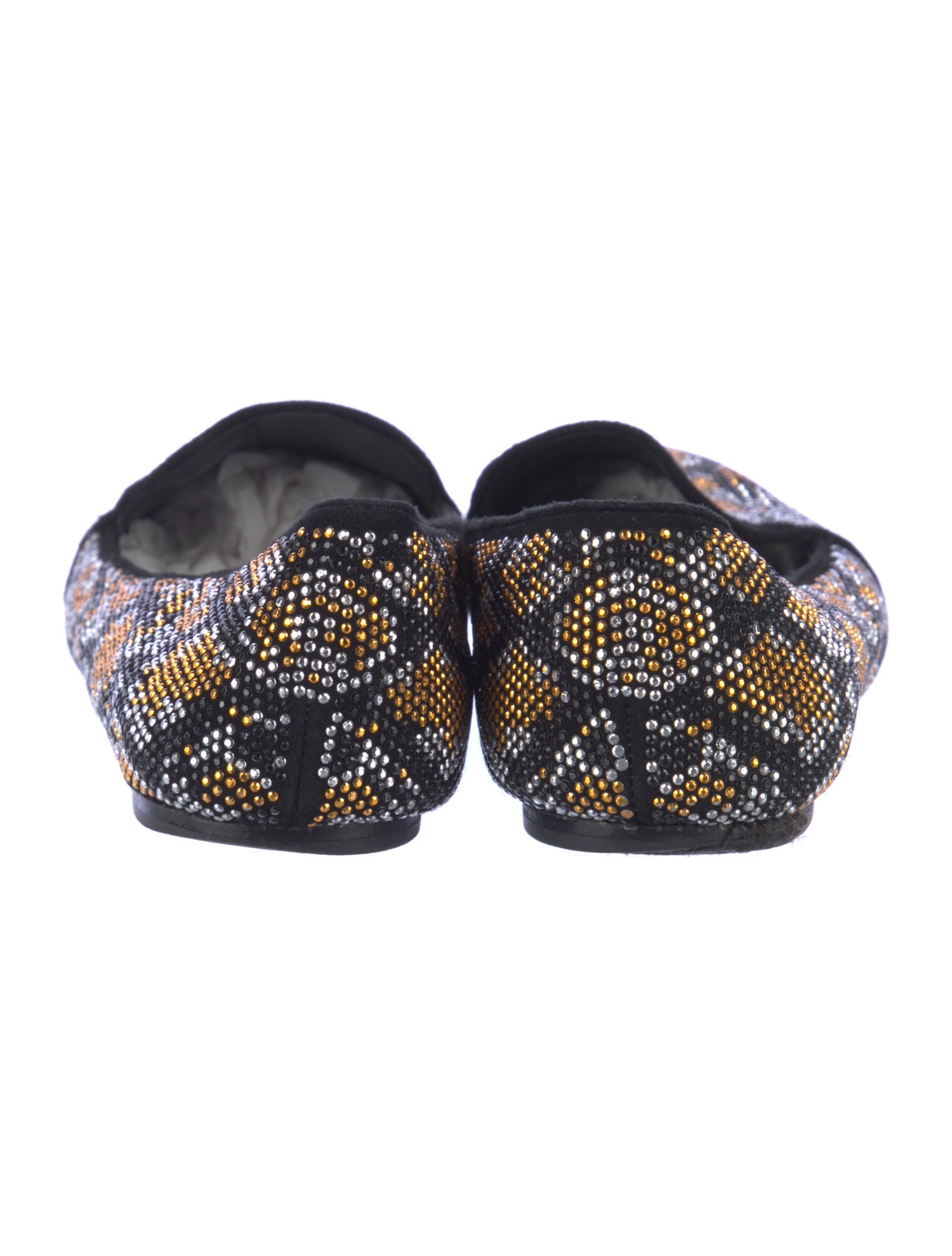 Brian Atwood Suede Printed Flats