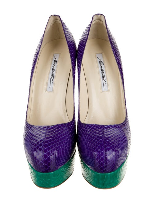 Brian Atwood Snakeskin Animal Print Pumps