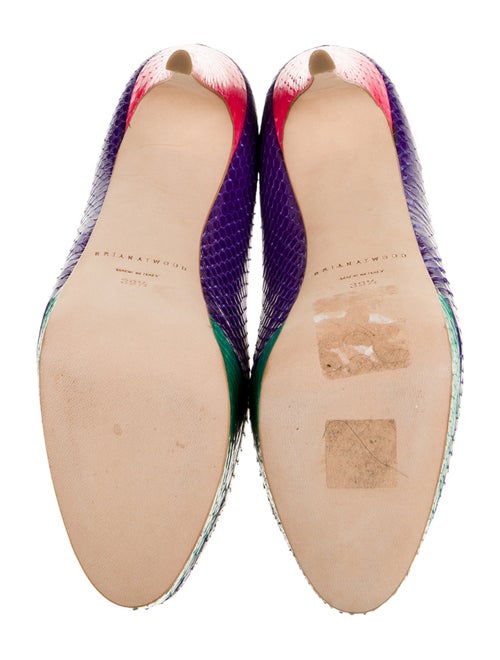 Brian Atwood Snakeskin Animal Print Pumps