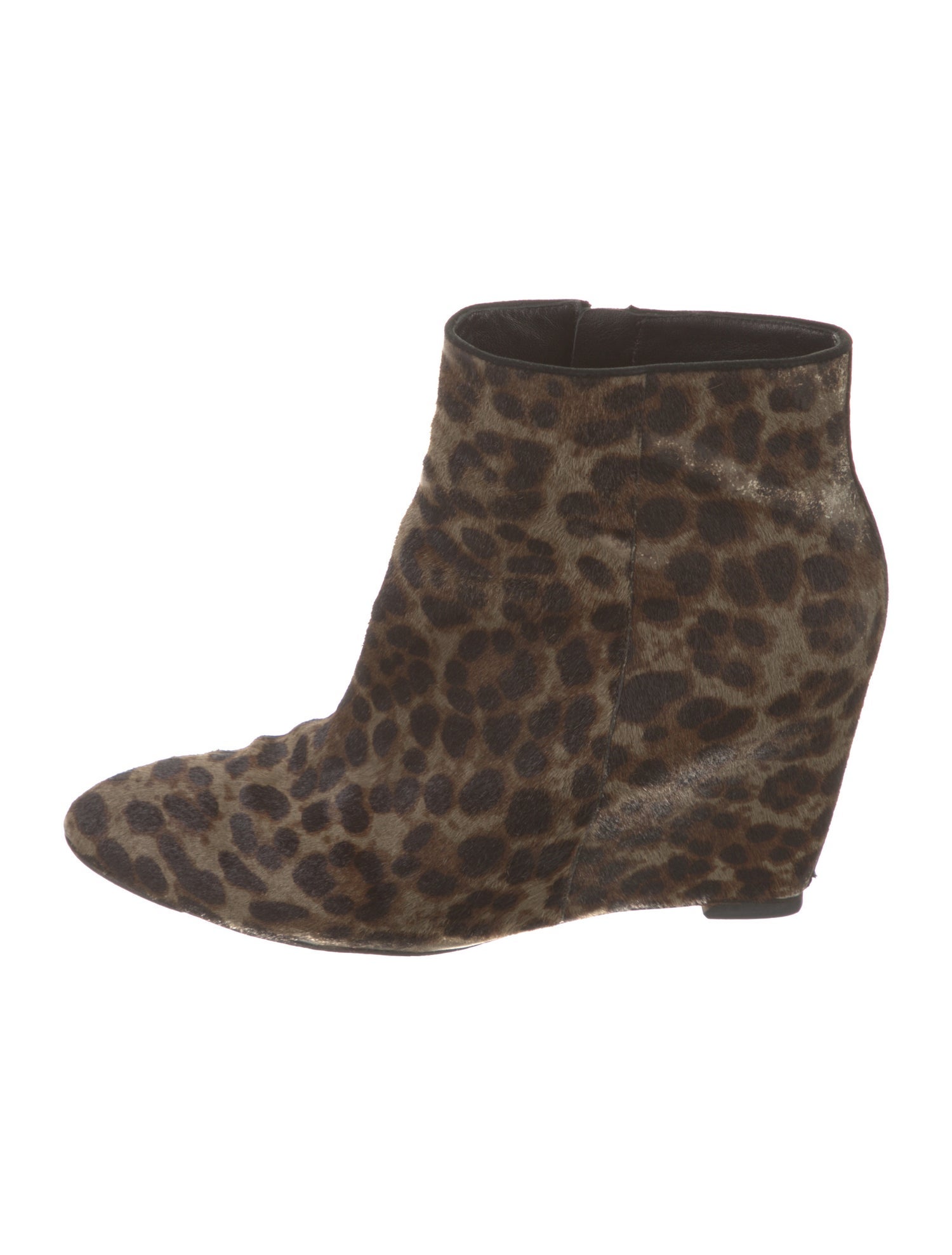 Brian Atwood Ponyhair Animal Print Boots