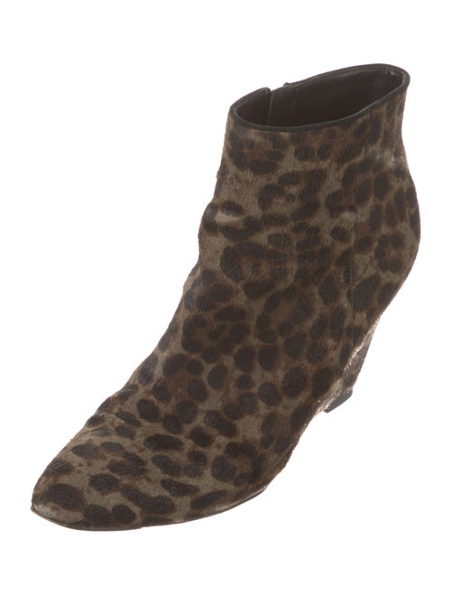 Brian Atwood Ponyhair Animal Print Boots