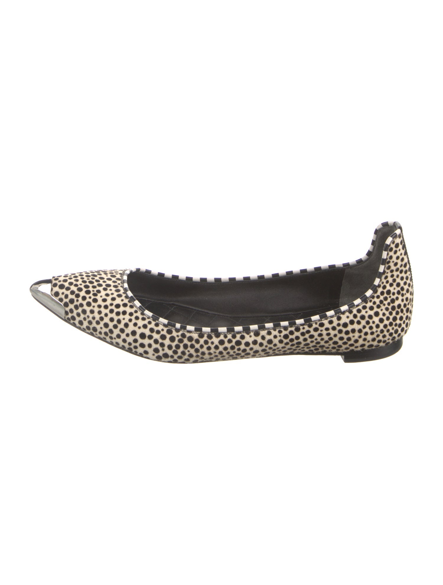 Brian Atwood Ponyhair Animal Print Ballet Flats