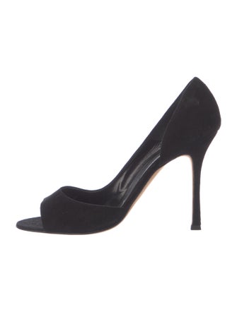 Brian Atwood Suede D'Orsay Pumps