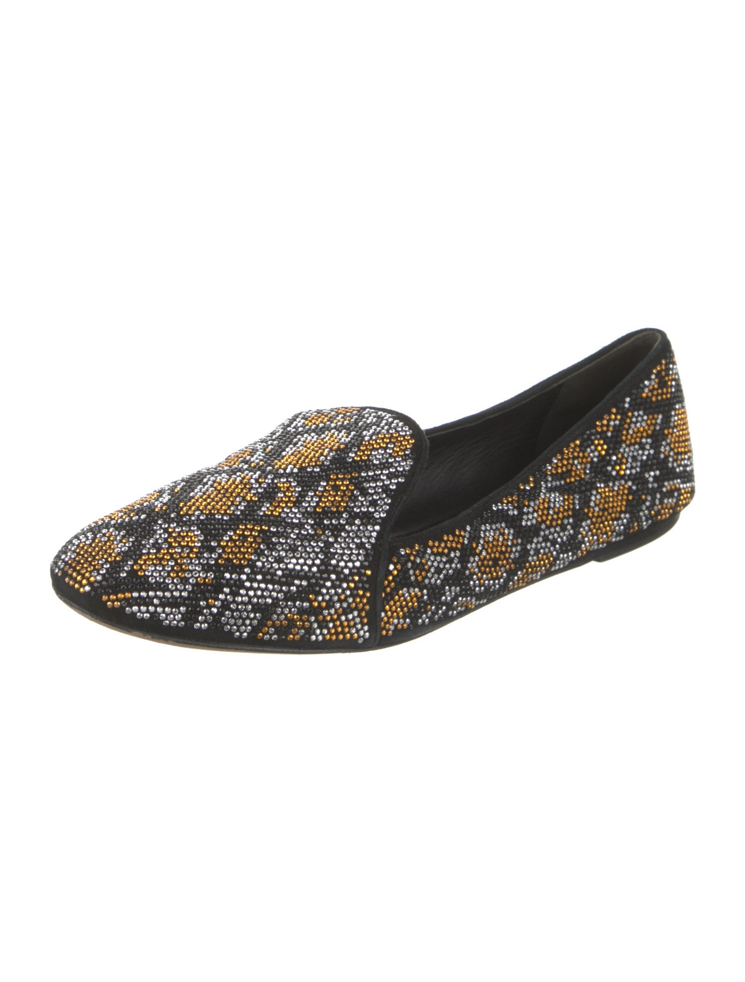 Brian Atwood Suede Printed Loafers
