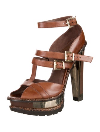 Brian Atwood Leather Sandals