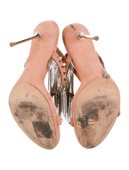 Brian Atwood Suede Studded Accents Sandals