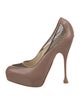 Brian Atwood Leather Mesh Accents Pumps