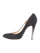 Brian Atwood Suede Polka Dot Print Pumps