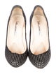 Brian Atwood Suede Polka Dot Print Pumps