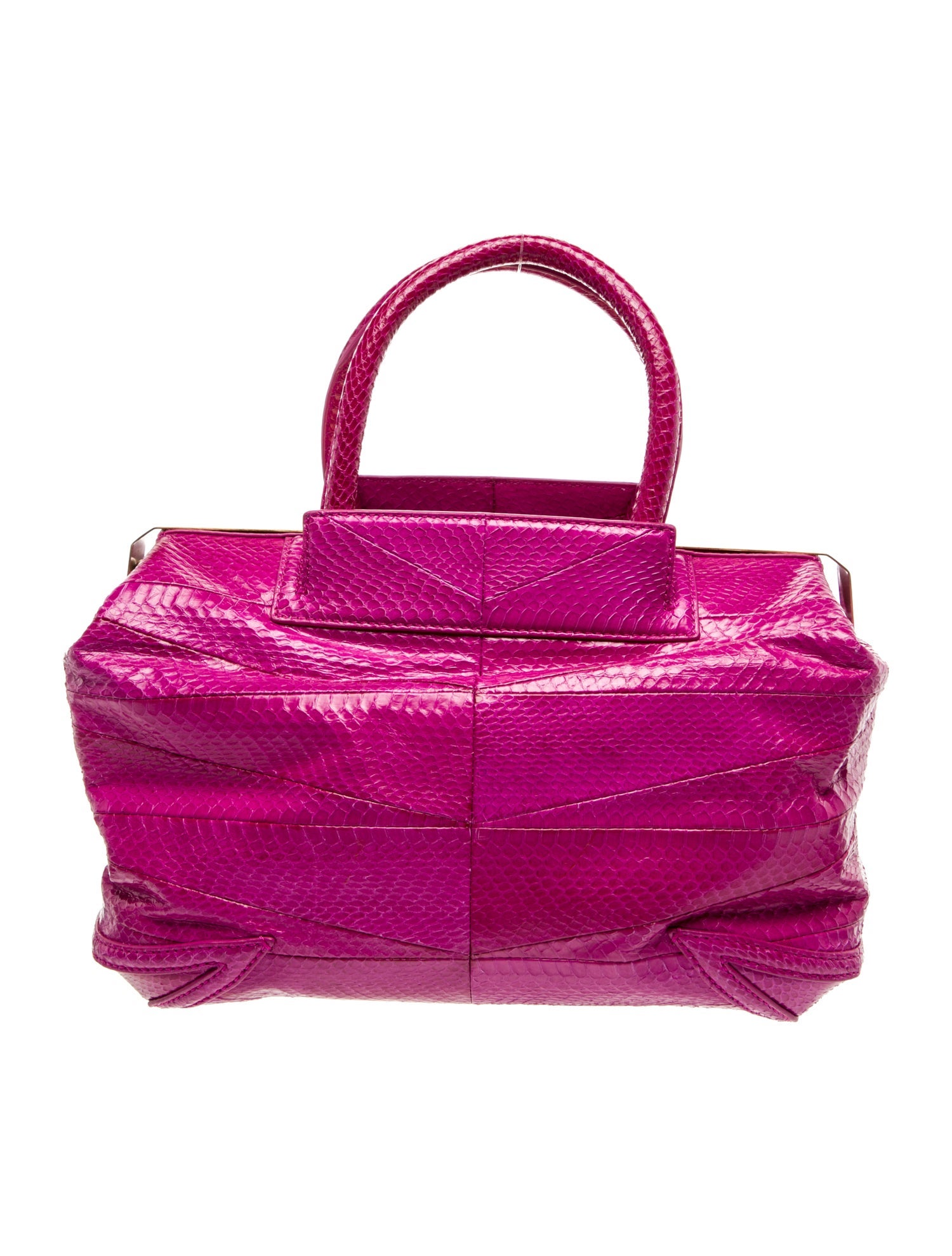 Brian Atwood Snakeskin Top Handle Bag