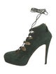 Brian Atwood Suede T-Strap Pumps