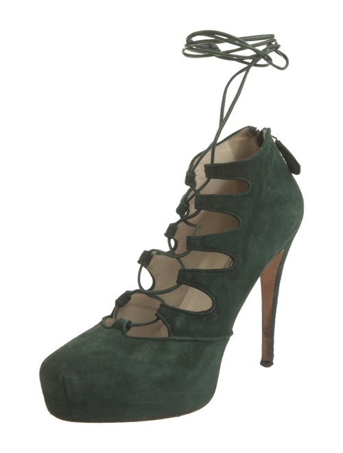 Brian Atwood Suede T-Strap Pumps
