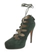 Brian Atwood Suede T-Strap Pumps