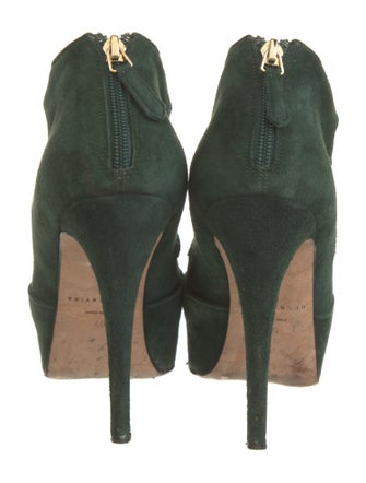 Brian Atwood Suede T-Strap Pumps