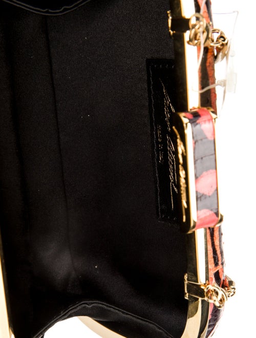 Brian Atwood Embossed Leather Minaudière