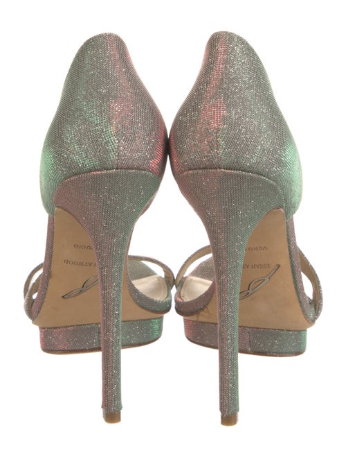 Brian Atwood Glitter Animal Print Sandals