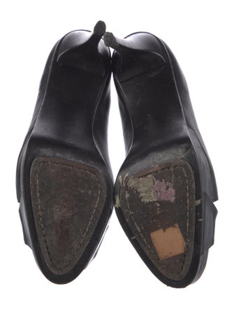 Brian Atwood Leather Printed Slingback Sandals