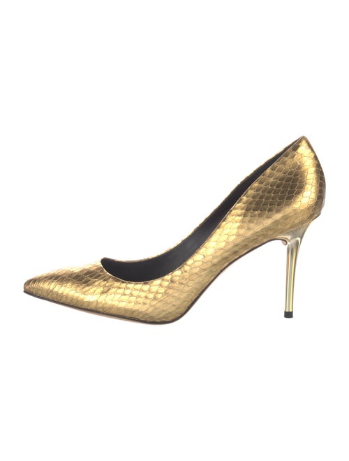 Brian Atwood Snakeskin Animal Print Pumps