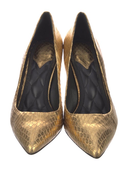 Brian Atwood Snakeskin Animal Print Pumps