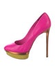 Brian Atwood Embossed Leather Pumps