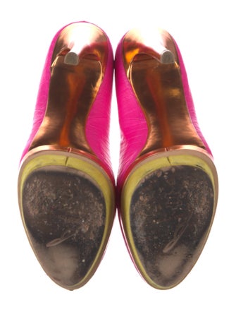 Brian Atwood Embossed Leather Pumps