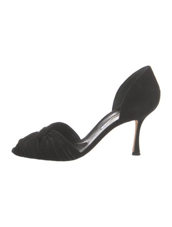 Brian Atwood Suede D'Orsay Pumps
