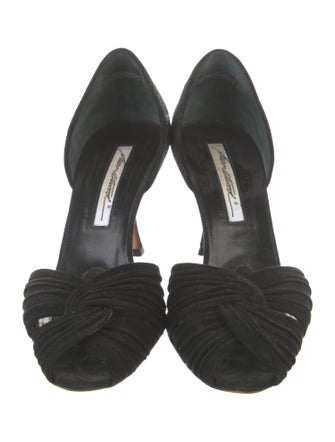 Brian Atwood Suede D'Orsay Pumps