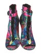 Brian Atwood Satin Printed Lace-Up Boots