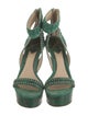 Brian Atwood Embossed Leather Sandals
