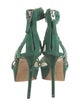 Brian Atwood Embossed Leather Sandals