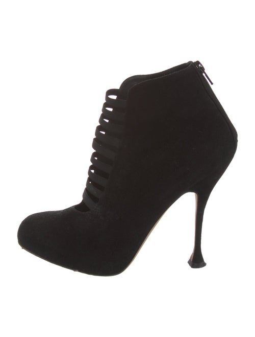 Brian Atwood Suede Lace-Up Boots