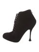 Brian Atwood Suede Lace-Up Boots
