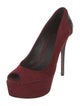 Brian Atwood Suede Colorblock Pattern Pumps