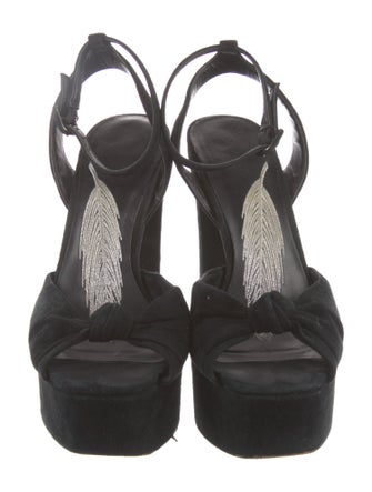 Brian Atwood Suede Slingback Sandals