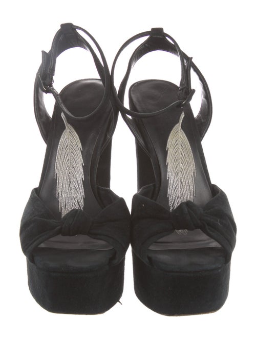 Brian Atwood Suede Slingback Sandals