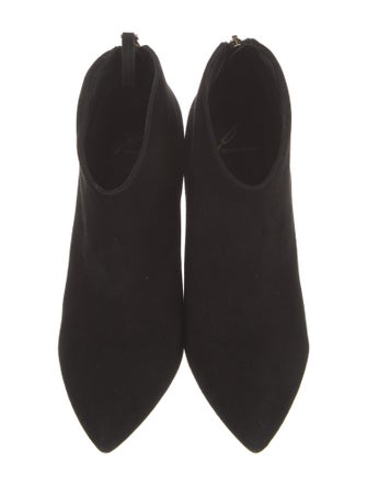 Brian Atwood Suede Leather Trim Embellishment Boots