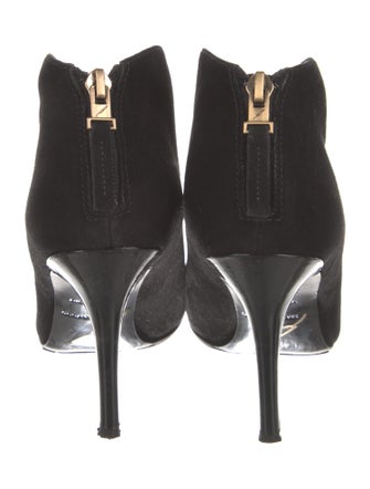 Brian Atwood Suede Leather Trim Embellishment Boots