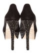Brian Atwood Suede Crystal Embellishments Pumps