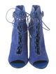 Brian Atwood Suede Studded Accents Lace-Up Boots