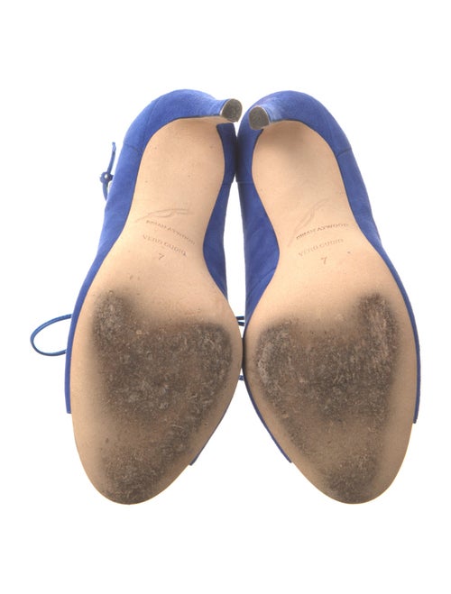 Brian Atwood Suede Studded Accents Lace-Up Boots