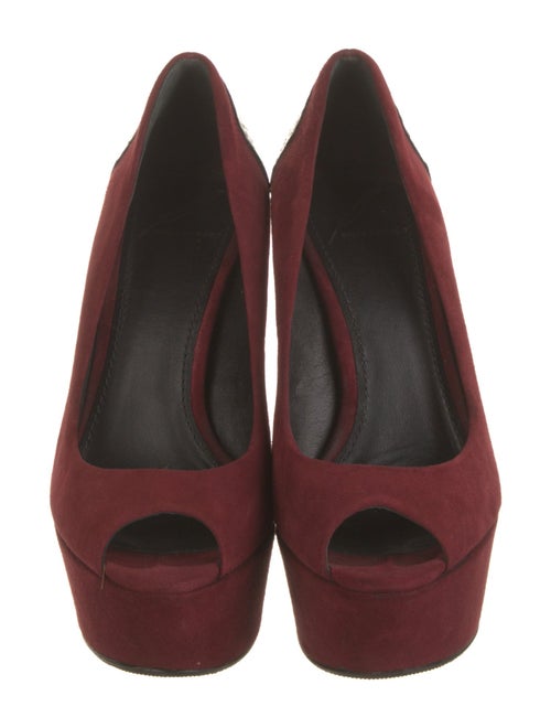 Brian Atwood Suede Colorblock Pattern Pumps
