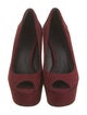 Brian Atwood Suede Colorblock Pattern Pumps