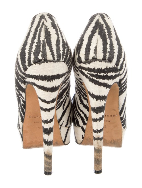 Brian Atwood Canvas Animal Print Pumps