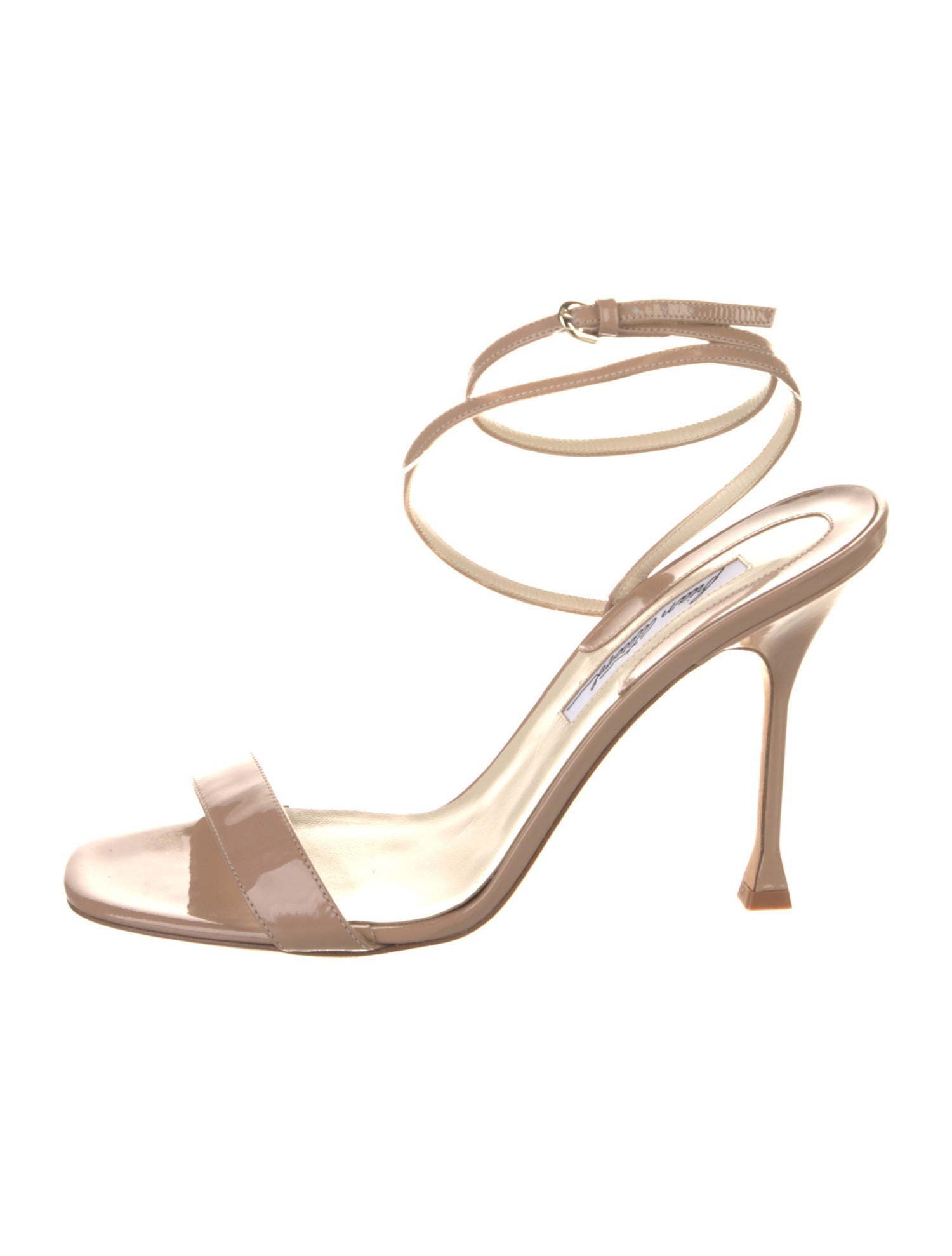 Brian Atwood Patent Leather Slingback Sandals